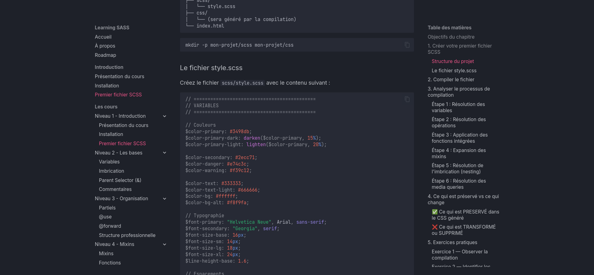 Cours complet SASS et SCSS